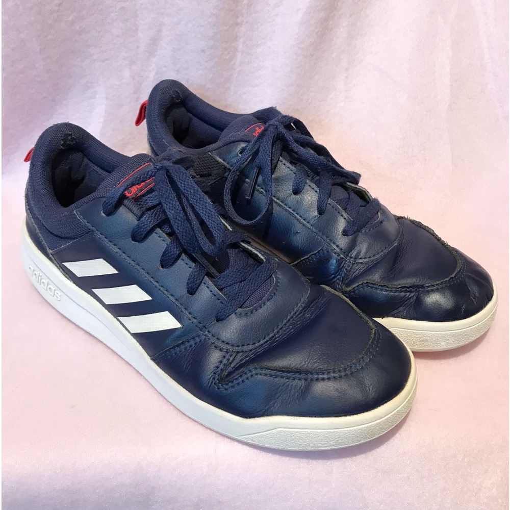 Boys Adidas Tensaur navy blue trainers sport casual sneakers